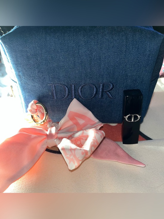 Dior Handbags - Dior NWOT Lipstick, Denim Cosmetic Case 3-Piece Bundle